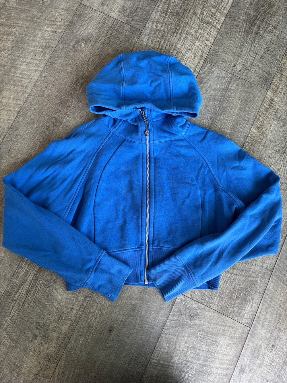 lululemon athletica Cobalt Blue Full-Zip Cropped Hooded Jacket